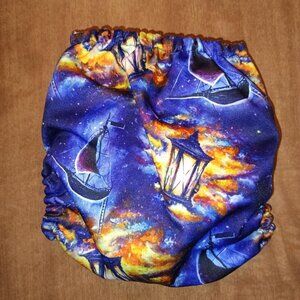 Ships & Lanterns OS Pocket Cloth Diaper w/ Suede Inner by Mama Koala Diapers
